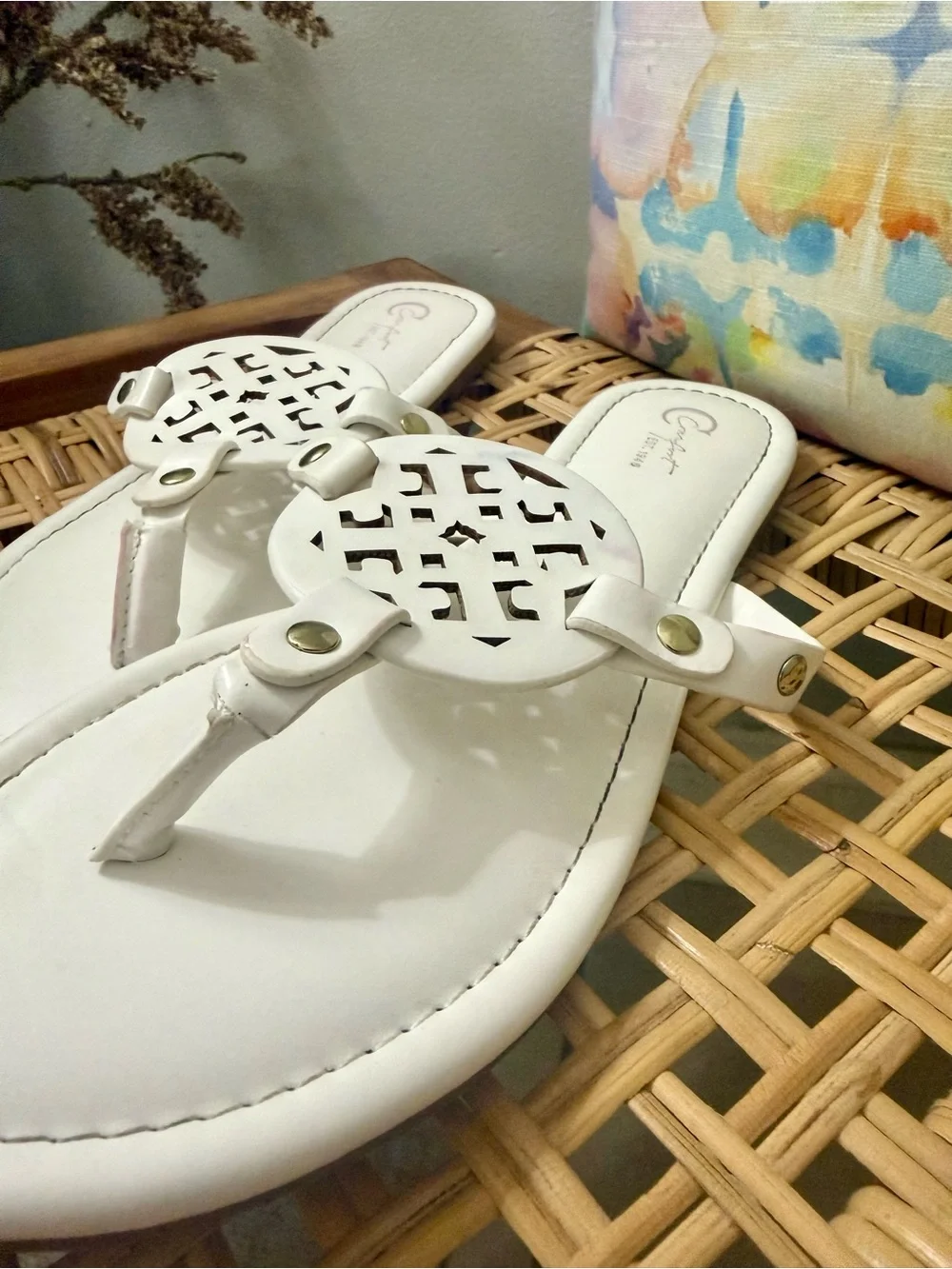 White Chic Designer Look Sandals